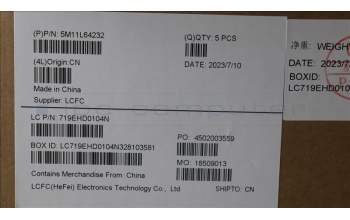 Lenovo 5M11L64232 MECH_ASM KBD W C GRE BKLT LTN WW US BK