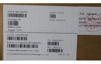 Lenovo 5M11L64259 MECH_ASM KBD W C NOR BKLT LTN WW UK BK