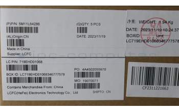 Lenovo 5M11L64286 MECH_ASM KBD W C THAI BKLT LTN WW US BK