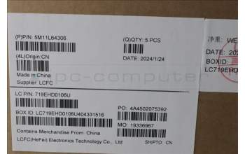 Lenovo 5M11L64306 MECH_ASM KBD W C ARA BKLT LTN USGY