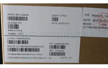 Lenovo 5M11L64334 MECH_ASM KBD W C HBW BKLT LTN USGY