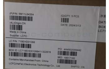 Lenovo 5M11L64354 MECH_ASM KBD W C POR BKLT LTN UK GY