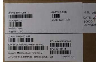 Lenovo 5M11L64611 MECH_ASM KBD W C UK BKLT CHY UK GY