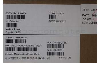 Lenovo 5M11L64654 MECH_ASM KBD W C DEN BKLT LTN WW UK GY