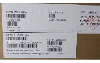 Lenovo 5M11L64726 MECH_ASM KBD W C POR BKLT LTN WW UK GY