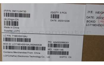 Lenovo 5M11L64730 MECH_ASM KBD W C RUS BKLT LTN WW USGY