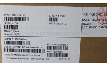 Lenovo 5M11L64739 MECH_ASM KBD W C SPA BKLT LTN WW UK GY