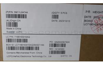 Lenovo 5M11L64744 MECH_ASM KBD W C SWE/FIN BKLTLTN WW UKGY