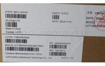 Lenovo 5M11L64749 MECH_ASM KBD W C SWS BKLT LTN WW UK GY