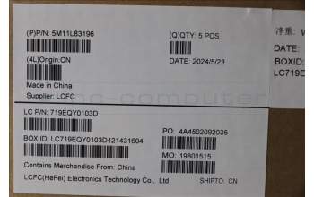 Lenovo 5M11L83196 MECH_ASM KBDBZL,CZE/SLK,WW,BK/GY,SRX