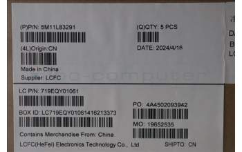 Lenovo 5M11L83291 MECH_ASM KBDBZL,NORDIC,WL,BK/BZ,SRX