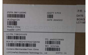 Lenovo 5M11L83340 MECH_ASM KBDBZL,UK,WW,BK/BZ,CHY