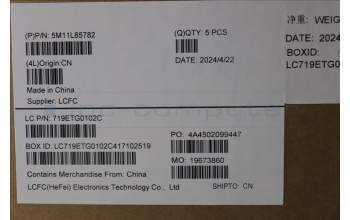 Lenovo 5M11L85782 MECH_ASM KB BK MG POR LTN