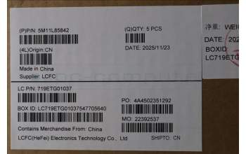 Lenovo 5M11L85842 MECH_ASM KB BK MG UK CHY