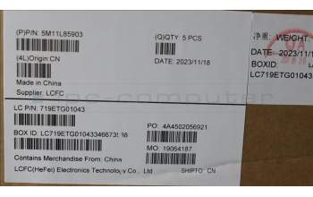 Lenovo 5M11L85903 MECH_ASM BL KB BK MG ENG CHY