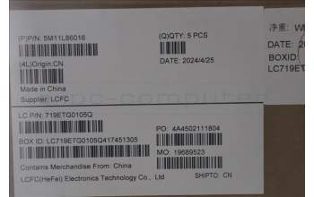 Lenovo 5M11L86016 MECH_ASM BL KB BK MG POR LTN