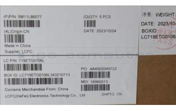 Lenovo 5M11L86077 MECH_ASM BL KB BK MG UK LTN