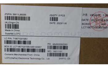 Lenovo 5M11L86095 MECH_ASM BL KB BK MG WW ARA LTN