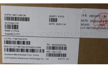 Lenovo 5M11L86138 MECH_ASM BL KB BK MG WW ENG LTN