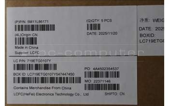 Lenovo 5M11L86171 MECH_ASM BL KB BK MG WW GER PMX