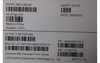 Lenovo 5M11L86181 MECH_ASM BL KB BK MG WW HBW LTN