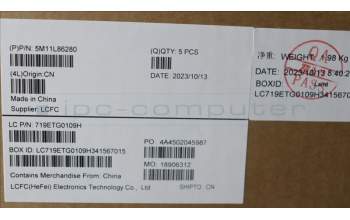 Lenovo 5M11L86280 MECH_ASM BL KB BK MG WW SWS LTN