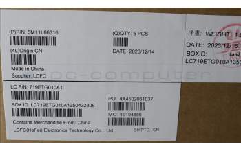 Lenovo 5M11L86316 MECH_ASM BL KB BK MG WW UKR LTN