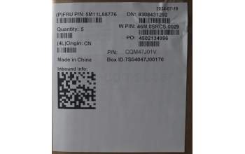 Lenovo 5M11L88776 MECH_ASM NoWW C-Cvr+CZE/SLK KB ASM,CHY