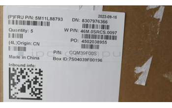 Lenovo 5M11L88793 C-Cover with keyboard, Norwegian, Backlight, Fingerprint, NO WWAN, UK