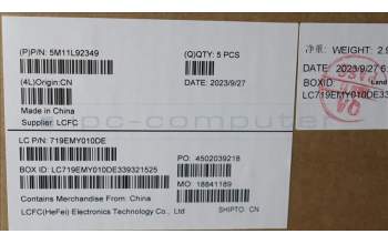 Lenovo 5M11L92349 MECH_ASM FRU KB CCV LA SPA (CHY) UK BK