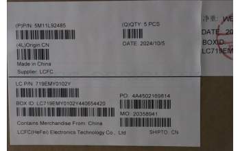 Lenovo 5M11L92485 MECH_ASM FRU KB CCV IND ENG (CHY) US AG