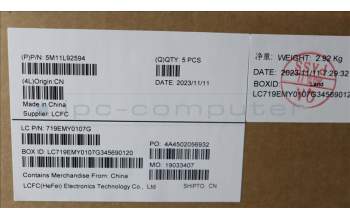 Lenovo 5M11L92594 MECH_ASM FRU KB CCV UK BL (CHY) UK BK