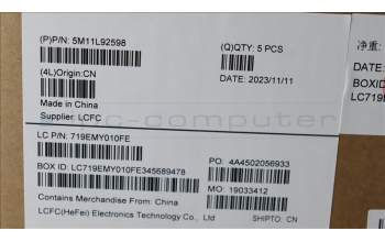 Lenovo 5M11L92598 MECH_ASM FRU KB CCV EUROENG BL CHY US BK