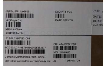 Lenovo 5M11L92806 MECH_ASM KBD w/CVR BEL BL (CHY) UK BK