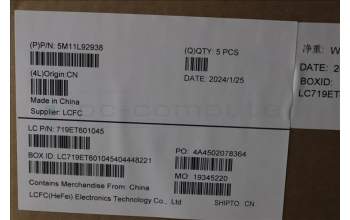 Lenovo 5M11L92938 MECH_ASM KBD w/CVR UK BL (CHY) UK BK