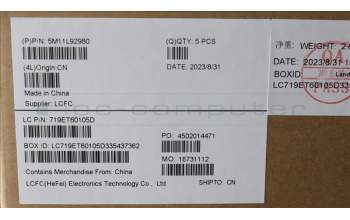 Lenovo 5M11L92980 MECH_ASM KBD Cc DEN BL (SUN) UK WWAN BK