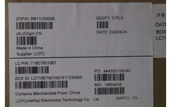 Lenovo 5M11L93008 MECH_ASM KBD Cc GRE BL (SUN) US WWAN BK