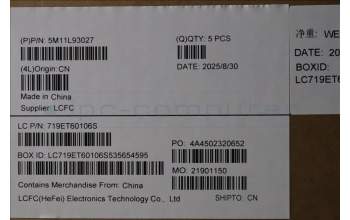 Lenovo 5M11L93027 MECH_ASM KBD Cc ITA BL (LTN) UK WWAN BK