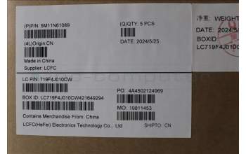 Lenovo 5M11N61089 MECH_ASM GRP_KBD_BZL_EST_WL_DB_CHY