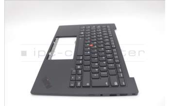 Lenovo 5M11N61093 C-Cover with keyboard, German, Deep Black, FingerPrint Reader, WLAN, UK