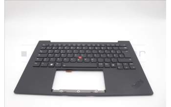 Lenovo 5M11N61093 C-Cover with keyboard, German, Deep Black, FingerPrint Reader, WLAN, UK