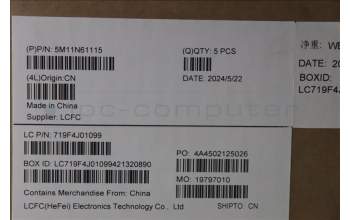 Lenovo 5M11N61115 C-Cover with keyboard, UK English, Deep Black, FingerPrint Reader, WLAN, UK