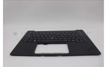 Lenovo 5M11N61115 C-Cover with keyboard, UK English, Deep Black, FingerPrint Reader, WLAN, UK