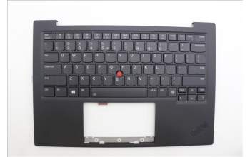 Lenovo 5M11N61127 C-Cover with keyboard, US English Euro, Deep Black, FingerPrint Reader, WLAN, US