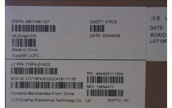 Lenovo 5M11N61127 C-Cover with keyboard, US English Euro, Deep Black, FingerPrint Reader, WLAN, US