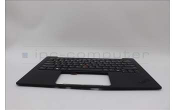 Lenovo 5M11N61127 C-Cover with keyboard, US English Euro, Deep Black, FingerPrint Reader, WLAN, US