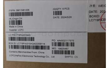 Lenovo 5M11N61206 MECH_ASM GRP_KBD_BZL_HBW_WW_DB_LTN