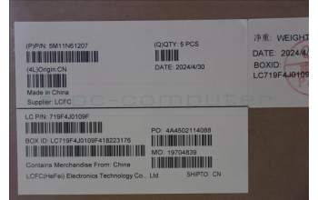 Lenovo 5M11N61207 MECH_ASM GRP_KBD_BZL_HUN_WW_DB_LTN