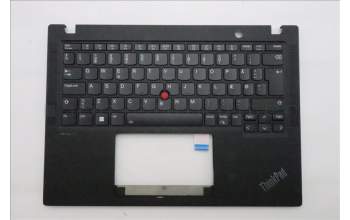 Lenovo 5M11N89404 C-Cover with keyboard, Danish, Black, Backlight, UK