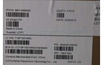 Lenovo 5M11N89499 MECH_ASM BL KB BK MG WW ARA LTN